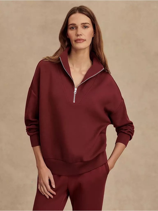 Varley Tops - NWT Varley Hawley Half-Zip Pullover in New Maroon